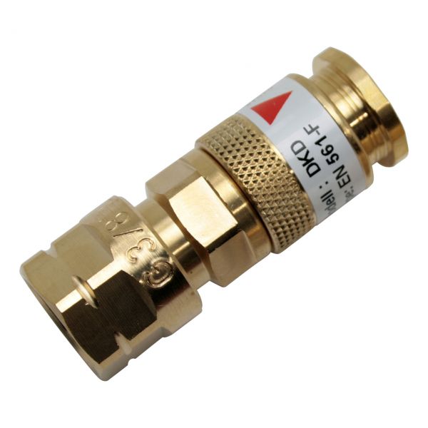Schnellkupplung Druckminderer, D-Serie (EN 561), Brenngase, 3/8" LH