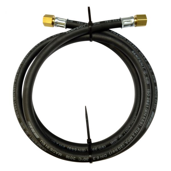 Gasschlauch GIB für Stickstoff/Argon/CO2/Pressluft, Ø 6,3x3,5 mm, 2x 1/4" RH