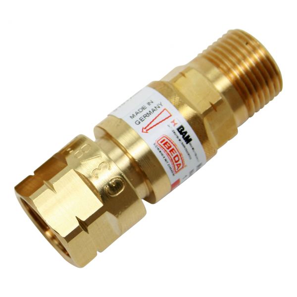 Sicherheitseinrichtung GG brennerseitig, Brenngase, 3/8" LH