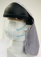 Gesichtsschutz, klar, Kopfhalterung, klappbare PC Scheibe, Kopftuch 1 Viskose