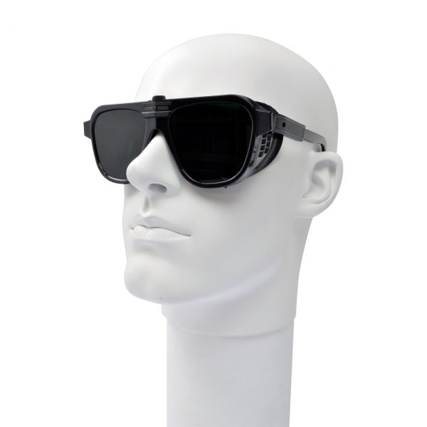 Schutzbrille mit verstellbaren Bügeln, Formgläser 62 x 52 mm