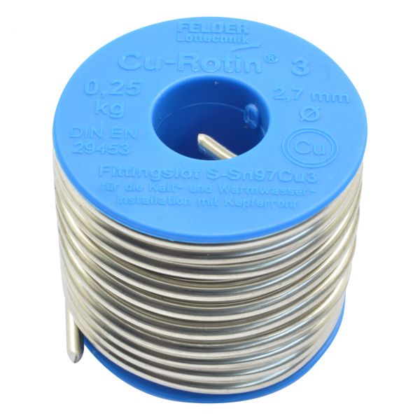 Fittingslot Curotin 3, bleifrei, Spule mit 250 g, S-Sn97Cu3