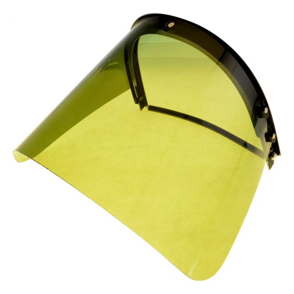 Anbauvisier mit Federzug für Arbeitshelme, PET-G Scheibe, DIN 2, ohne Helm