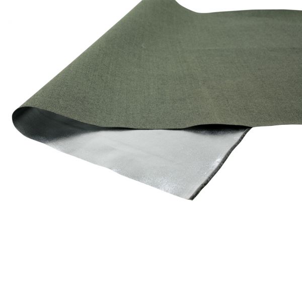 Hitzeschutzgewebe aus Aramidfaser, einseitig Aluminium, Rollenware 1,50 m