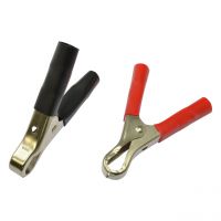 Batterieklemme, 40 A, rot, Griffisolation, Flachsteckanschluss 6 mm