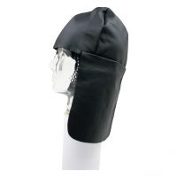 Kopfhaube aus Vollleder mit Nackenschutz