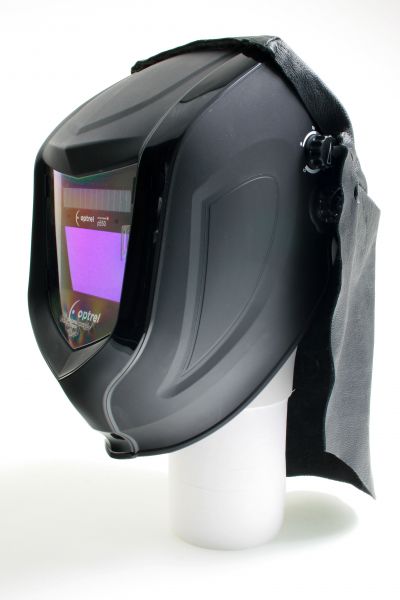 Kopf-/Nackenschutz aus Leder mit Klett passend für optrel® p-Serie