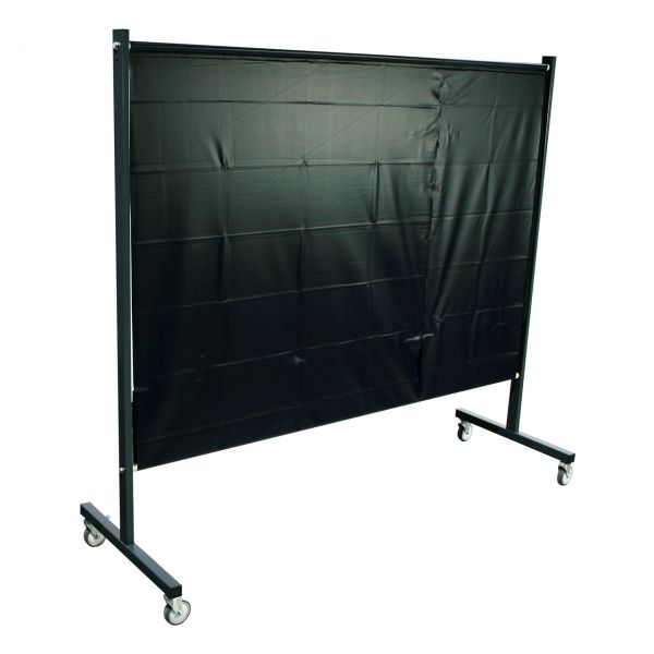 SST1 Schutzwand, 2,0 x 2,15 m (H x B), fahrbar, PVC-Spannvorhang, grün, R9