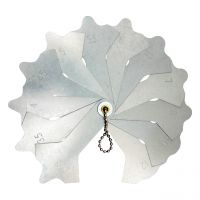 Fächerlehre für 90° Ecken, 12 Blatt, Radien 3 - 12 mm