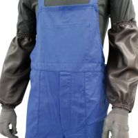 Ärmelschoner BASIC aus Spaltleder, beids. Gummizug, L: 350 mm, hellgrau, Stück