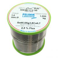 Elektro Lötdraht, ISO-Core-RA bleifrei, 95,5% Zinn, Ø 1,0 mm