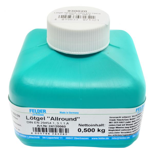 Löt-Gel Allround nach EN 29454 (F-SW 12), 500 g Flasche