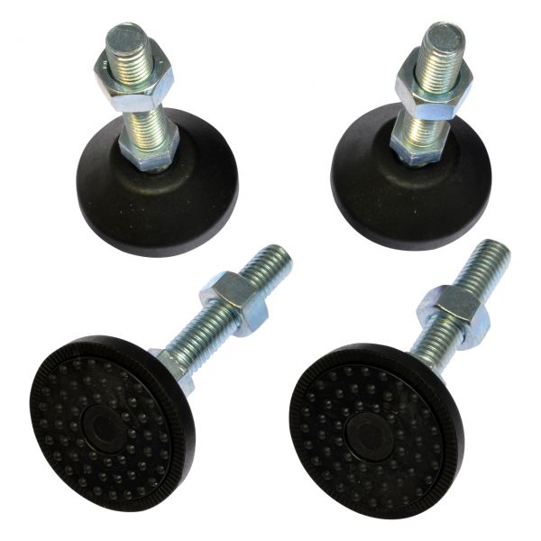 Stellfuß-Satz für SST-Schutzwände, M12 x 50/84 mm, Tellerfuß, 4 Stück/Satz