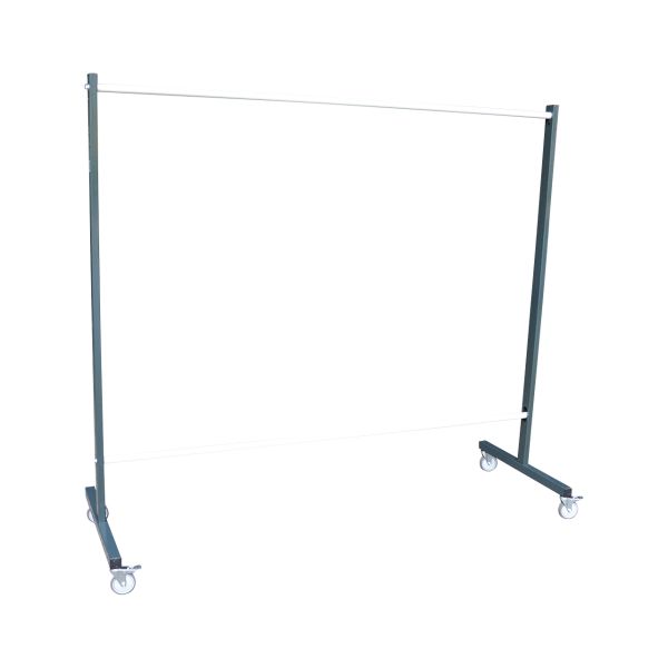 Grundgestell Stellwand 210 x 196 cm, 4 gummierte Lenkrollen, Ø 10 cm