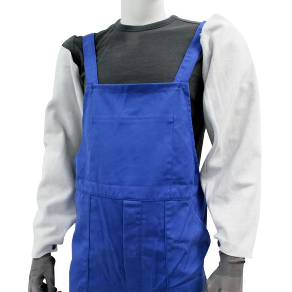 Ärmelschoner aus Spaltleder mit Knopfloch