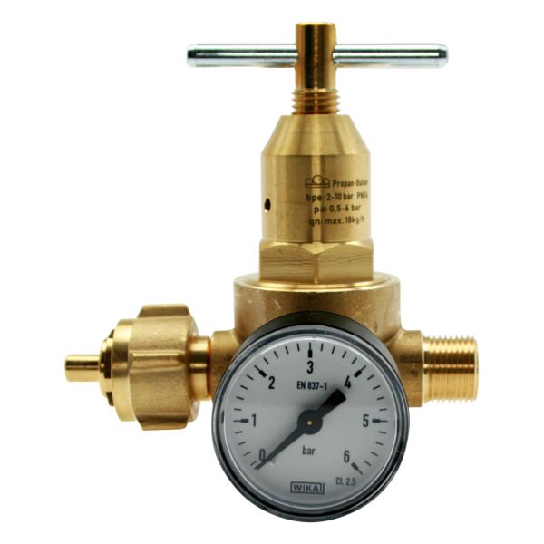Kleindruckregler Kleinflaschenanschluss, 0,5 - 6 bar, 18 kg/h, G3/8" LH