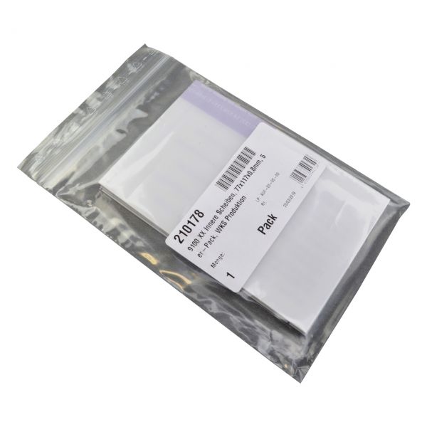 Innenscheiben für 9100 XX, 77 x 117 x 0,8 mm, 5er Pack, WKS Produktion