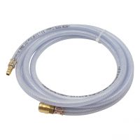 Gewebeschlauch, PVC, klar, 6 x 3 mm, Kupplung und Nippel NW 7,2