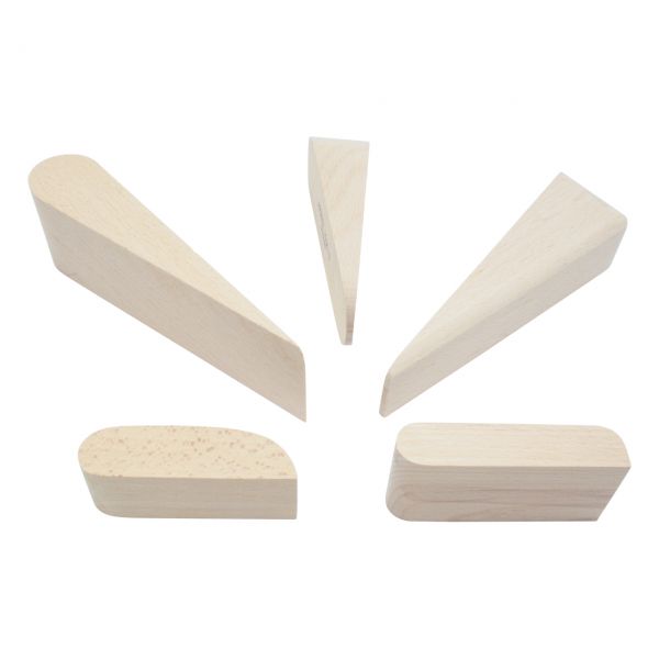 Löthölzer aus Buchenholz, verschiedene Formen, 5 Stück/Satz