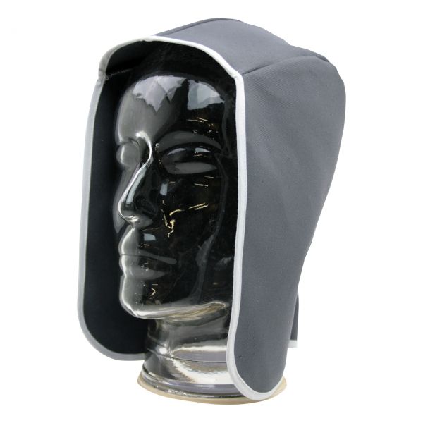 Kopfschutztuch aus SECAN, ohne Nackenschutz, grau, schwer enflammbar