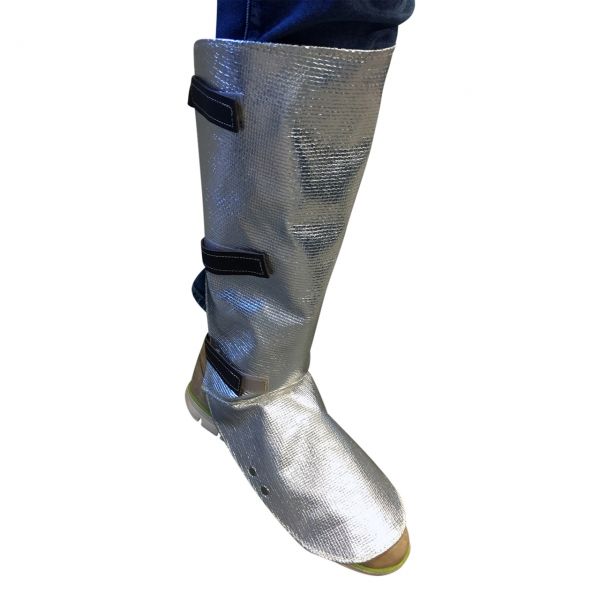 Gamaschen aus Hitzeschutzgewebe/Alu-Glasgewebe mit Klettverschluss, Paar