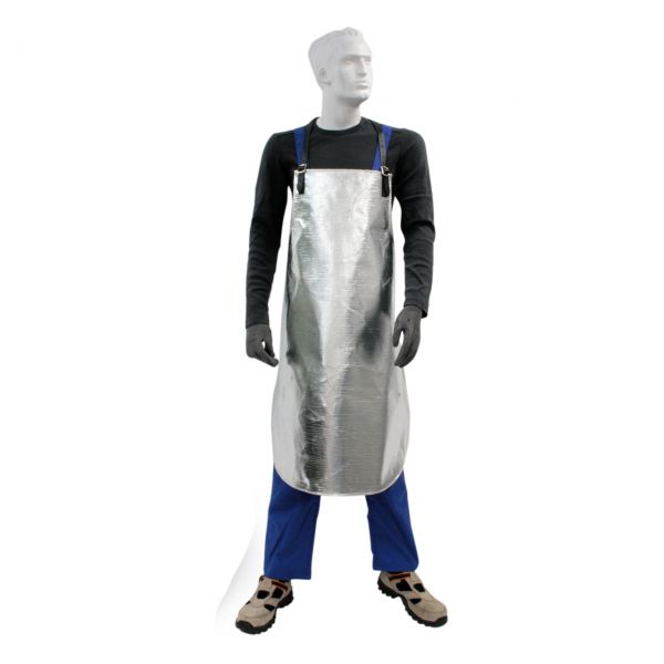 Hitzeschutzschürze aus Aramidfaser mit Alu-Beschichtung, Größe 80 x 100 cm
