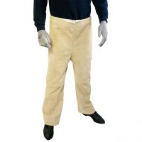 Schweißerbundhose, Spaltleder, hellbraun