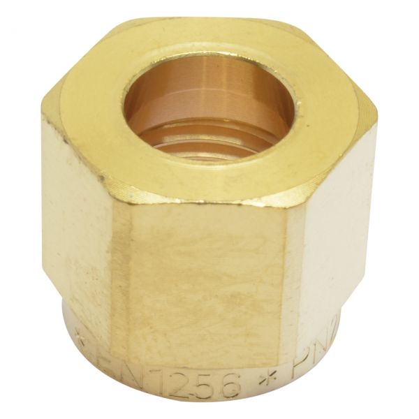 Überwurfmutter G1/4'' RH, Bohrung 9,5 mm, mit Gravur EN 1256