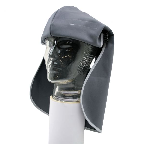 Kopfschutz für Kopfbandmontage mit Nackenschutz, SECAN grau, schwer entflammbar