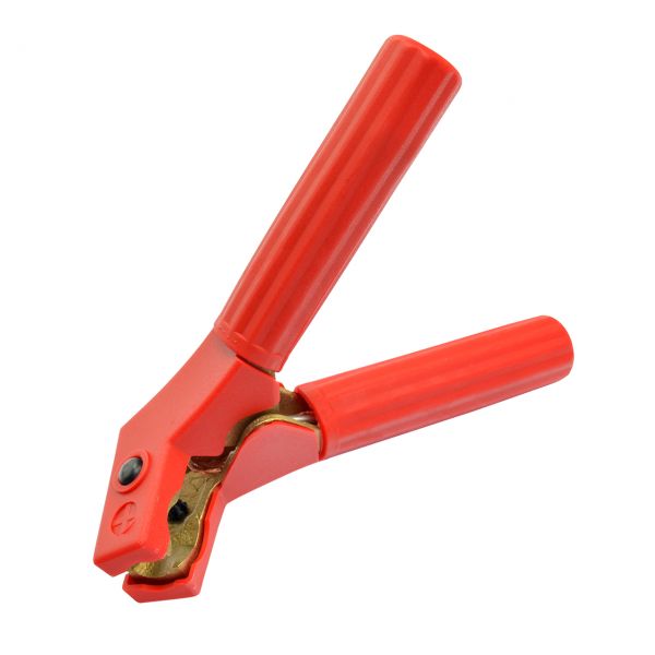 Batterieklemme, 1000 A, Vollmessing, vollisoliert, gekröpfte Form