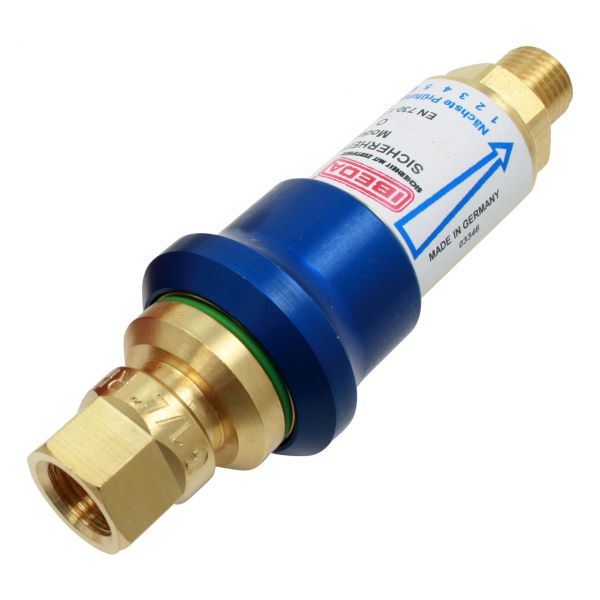 Sicherheitseinrichtung Druckminderer DS1000, Sauerstoff, G 1/4" RH