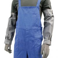 Ärmelschoner mit Klettverschluß aus SECAN Baumwollgewebe, grau, rechter Ärmel