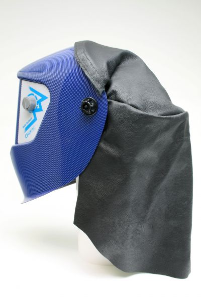 Kopf- und Nackenschutz für AS-2-F/ GF-K4, Leder mit Klettverschluss