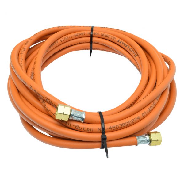 Propangasschlauch, Mitteldruck, 6,3 x 3,5 mm, 2x 1/4" LH Überwurfmutter