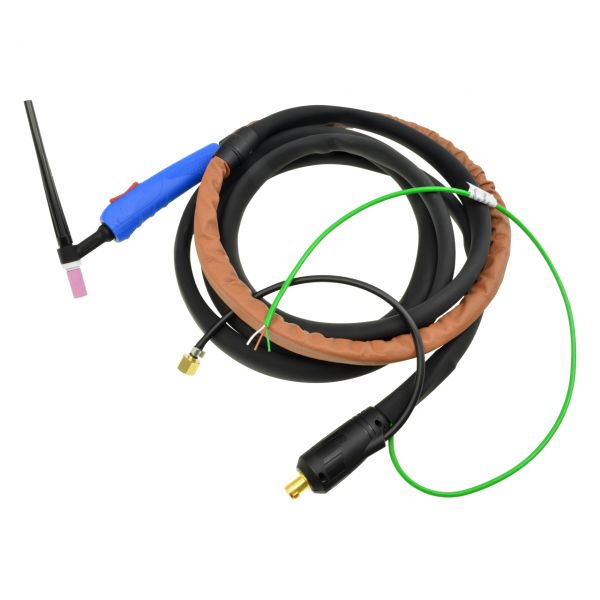 Brenner SR9, 4m, gasgekühlt, Doppeldrucktaster, 13 mm Dorn, Gas 1/4" RH