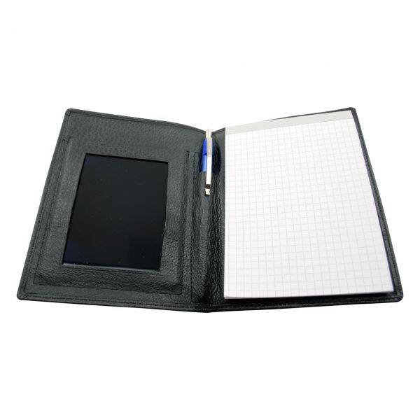 Taschenschutzschild mit Notizblock, Schweißschutzglas DIN 9