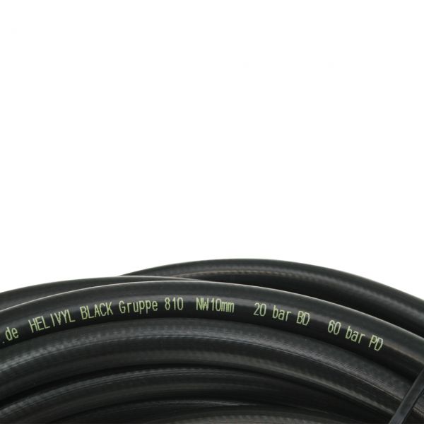 Hochdruckschlauch, bis 20 bar, 10 x 3 mm, schwarz, Meterware
