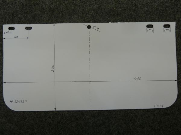 Ersatzscheibe für Klappvisier, ohne Rahmen, klar