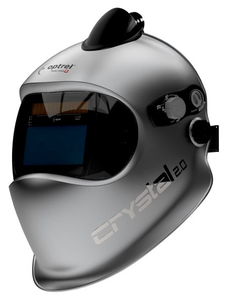 optrel® crystal 2.0, silber metallic, DIN 2/4-12, Frischlufthelm, ohne e3000X