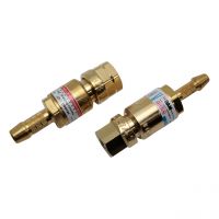 Sicherheitseinrichtung brennerseitig, Sauerstoff, 1/4" RH, Tülle 4 mm