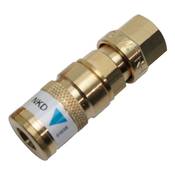 Schnellkupplung Druckminderer, N-Serie, Sauerstoff, Überwurfmutter 1/4" RH