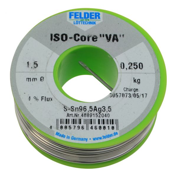 Lötdraht VA für Edelstahl, bleifrei, Spule mit 250 g, Ø 1,5 mm