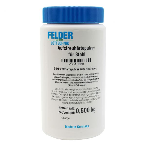 Aufstreuhärtepulver für Stahl, 500 g Kunststoffflasche