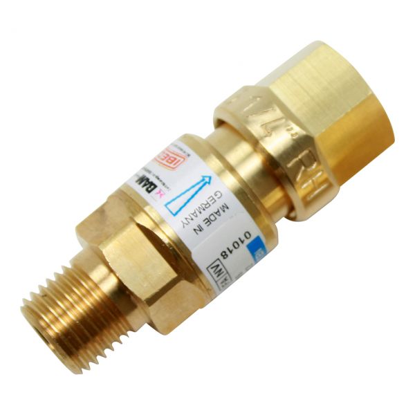 Sicherheitseinrichtung GG brennerseitig, Sauerstoff, 1/4" RH