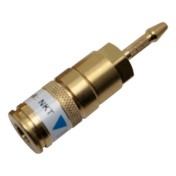 Schnellkupplung Brenner, N-Serie Kupplung, Sauerstoff, Tülle 4 mm