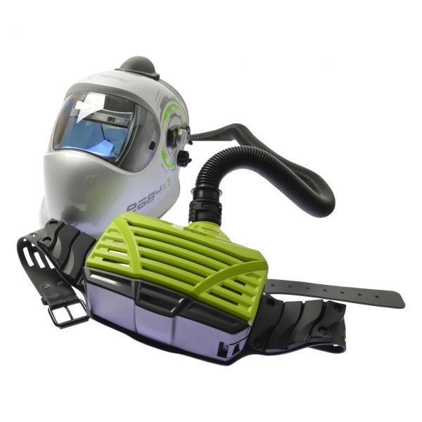 optrel® e684, silber, DIN 4/5-13, Frischlufthelm mit e3000X