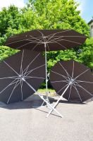 Arbeitsschirm STANDARD aus Baumwolle, oliv, Alugestell/ Stahlstreben, Ø 2,5 m