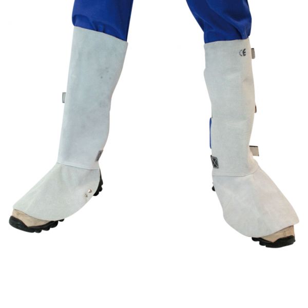 Gamaschen aus Spaltleder mit Klettverschluss, Paar