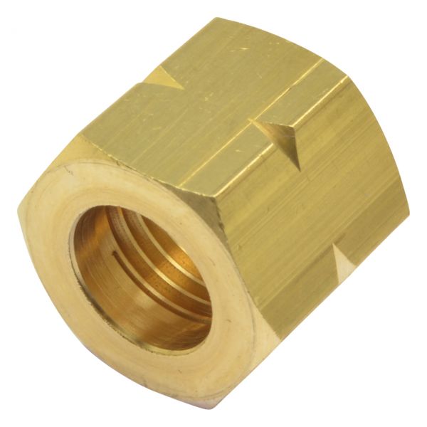 Überwurfmutter, 1/4 LH, Bohrung 10,2 mm, Tüllen Ø 9 mm