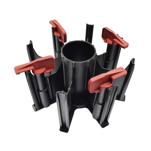 Adapter für 15 kg Schutzgasdrahtspulen, robustes Polyamid, 4 Schließhebel